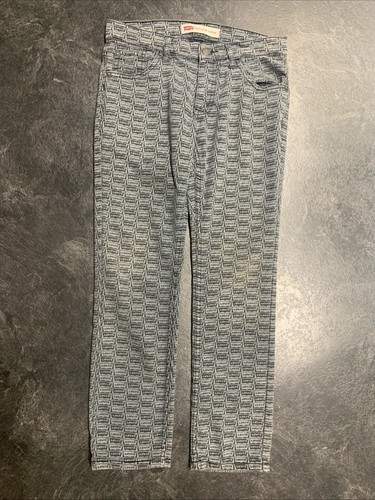 LEVI'S 512 Slim Taper Size 12 REG 27 X 25 STRETCH Jeans All Over Levi’s Print - Picture 9 of 9