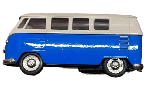 1963 VOLKSWAGEN T1 BUS METALLIC BLUE, WELLY 1/32 DIECAST CAR COLLECTOR'S MODEL - Picture 3 of 5