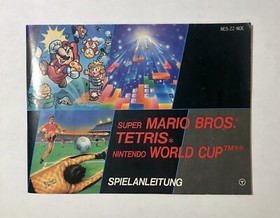 NES - Super Mario Bros. / Tetris / World Cup f&uuml;r Nintendo+Spielanleitung, Top!