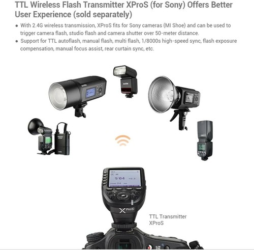 Godox V350S 2.4G TTL Li-ion Camera Flash 1/8000s Wireless Transmission For Sony - Picture 6 of 11