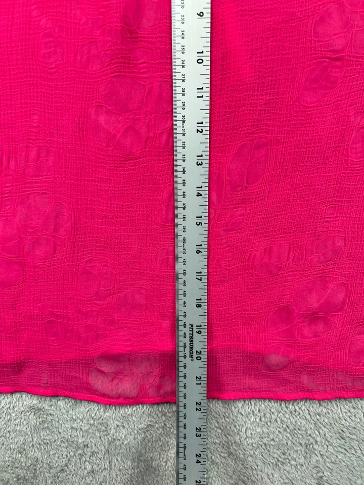 Camisa Top UMGEE Boho Mujer Mediana Rosa Transparente Blusa Bordada Media Manga Foto 3 de 4