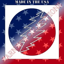 Plastic Stencil - Grateful Dead Bolt (MB460) (4", 6" or 8")*****
