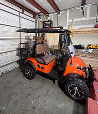 Brand New Bright Orange 4 Passenger Street Legal Golf Cart