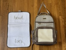 Itzy Ritzy Baby Diaper Bag Large Capacity Boss Plus -Changing Mat -Vanilla Latte