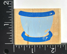 Rubber Stampede Flower Pot Wood Mounted Rubber Stamp