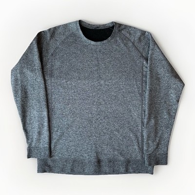 Lululemon Engineered Warmth Crew L Gray Sweatshirt Athleisure Yoga Workout