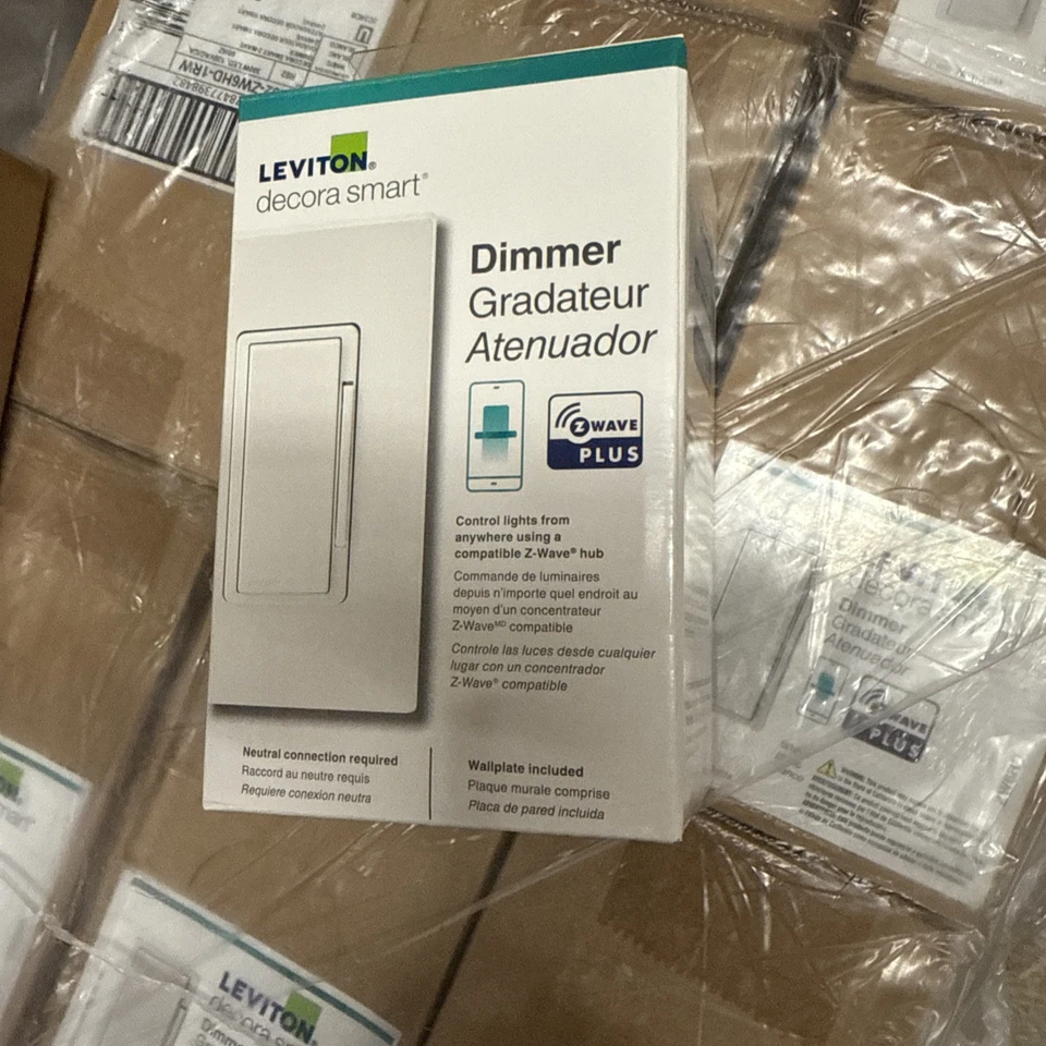 Leviton ZW6HD-RW Decora Smart Z-Wave Plus Smart Dimmer 800 Series in White - Image 2 of 2