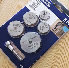 6pcs HSS Circular Saw Blades with Mandrel Cutting Discs for Wood Plastic Metal