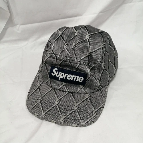 Casquette logo boîte SUPREME grise x marine
