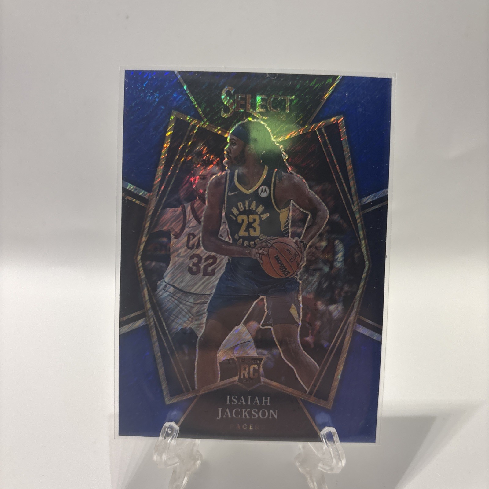 2021-22 Select Isaiah Jackson Premier Level Rookie Blue Shimmer #150 - Pacers