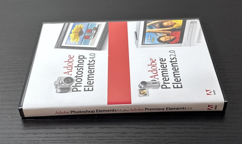 Adobe Photoshop Elements 4.0 & Adobe Premiere Elements 2.0 (PC, 2005)w/ Serial # - Image 3 of 4