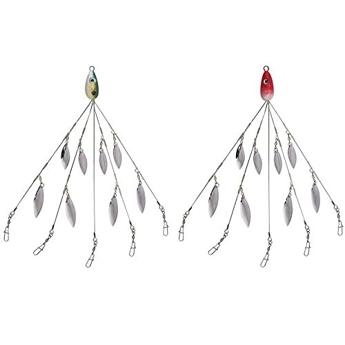 5 Arm Umbrella Rig Fishing Lure with Spinner & Swimbaits for Striper, Bass, Trou - Image 5