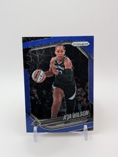 Panini 2025 Prizm A'ja Wilson Blue Velocity #76 Las Vegas Aces Basketball Card