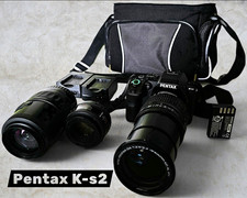 PENTAX K-S2 7k Shutter Count Wi-Fi Bundle w/ 18-250, 70-200 And .45-10 Lenses
