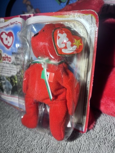 Osito Mexico Bear -Retired Ty Beanie Baby & Beanie Buddy - Daddy and Child - 第 7/9 張圖片