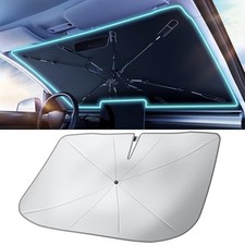 2026 Car Windshield Sun Shade Umbrella - Silver Heat Medium 56"L x 33"W 