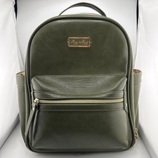 Itzy Ritzy Mini Backpack Diaper Baby Bag Olive Green Nice Rubber Footed Bottom