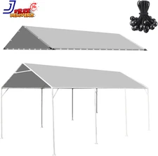 10' X 20'  Heavy Duty Canopy Waterproof Tent Car Carport Shelter Only Top Cover