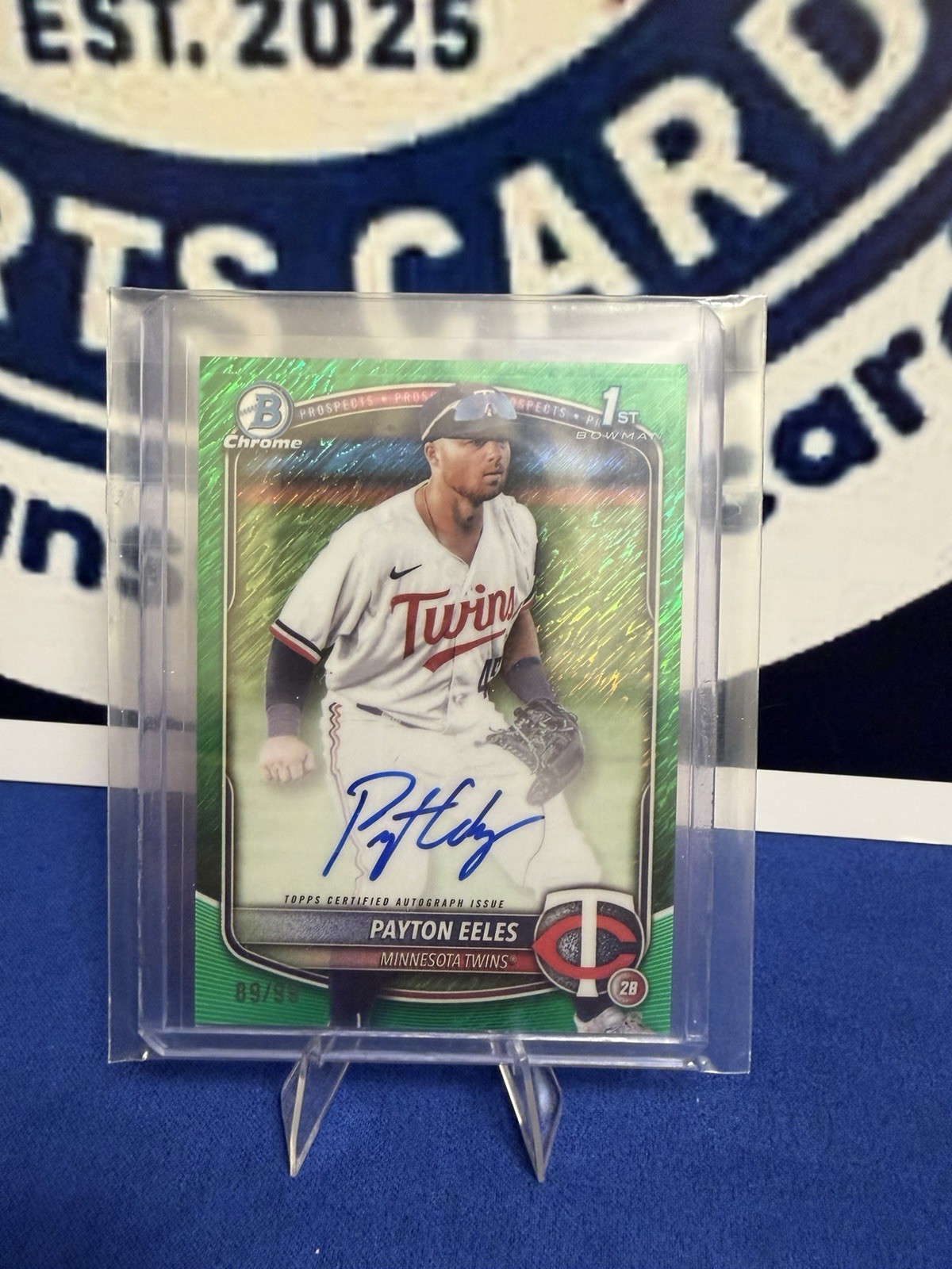 2025 Bowman Chrome - Payton Eeles #CPA-PE 1st Bowman Auto Green Shimmer 89/99