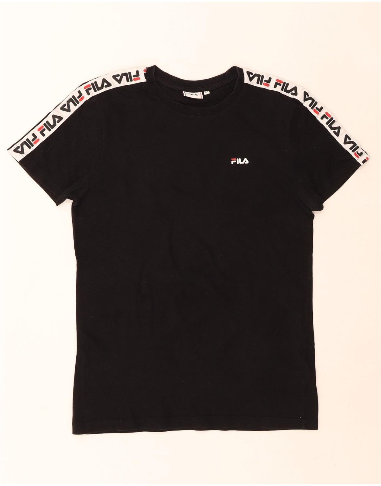 FILA Maglietta Uomo Grafica Top Medium Nero Colourblock Cotone DO61