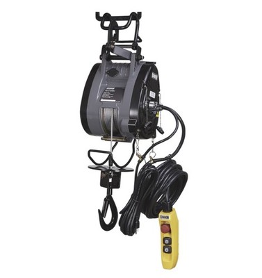 Bannon Compact Electric Cable Hoist, 1100-Lb. Capacity, 95ft. Lift, 110 Volts,