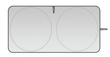Windshield Sun Shade - 64" x 32" Reflective Auto Sunshade Blocks UV Medium