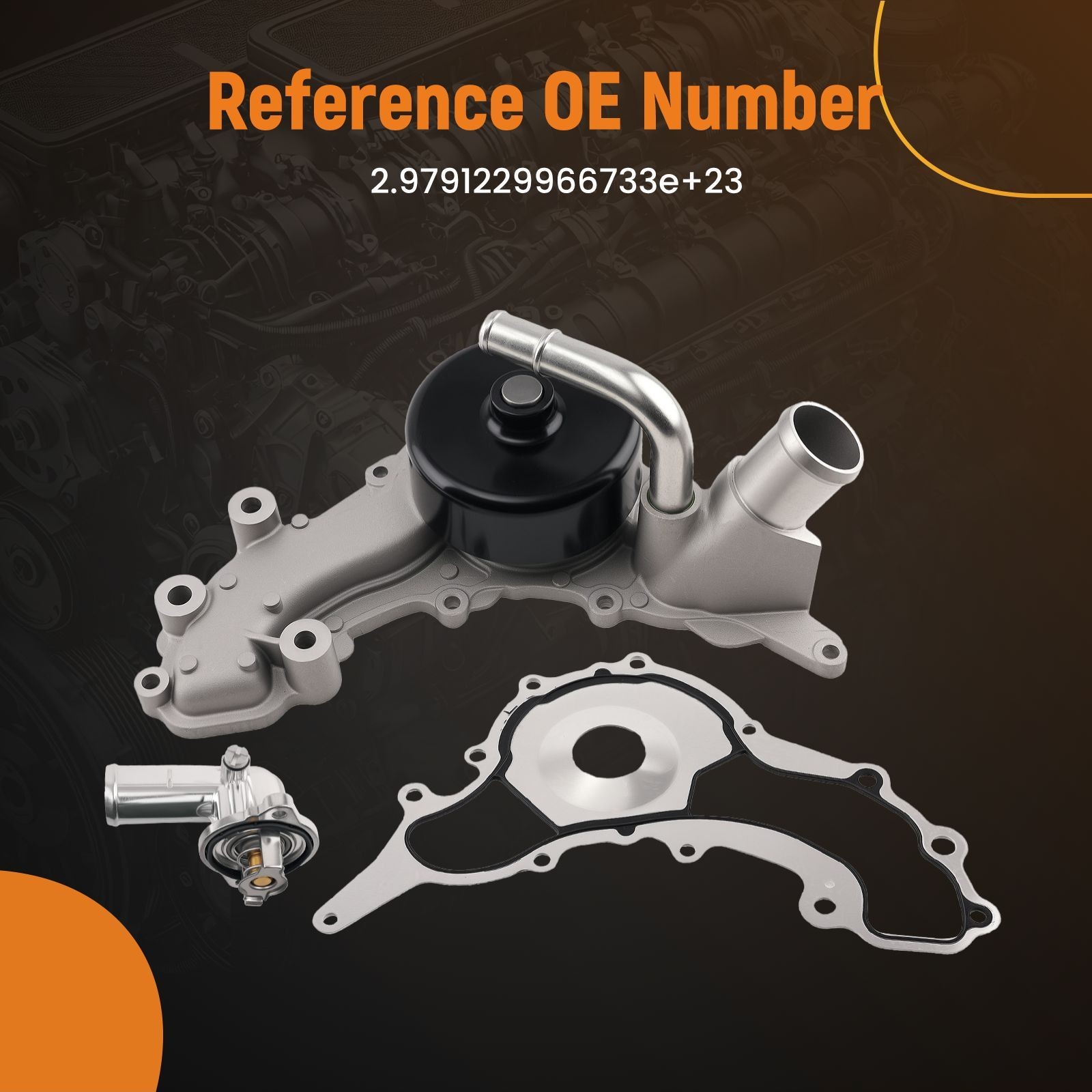 Engine Water Pump w/ Thermostat for Maserati Ghibli/Levante 2014-2022 297912