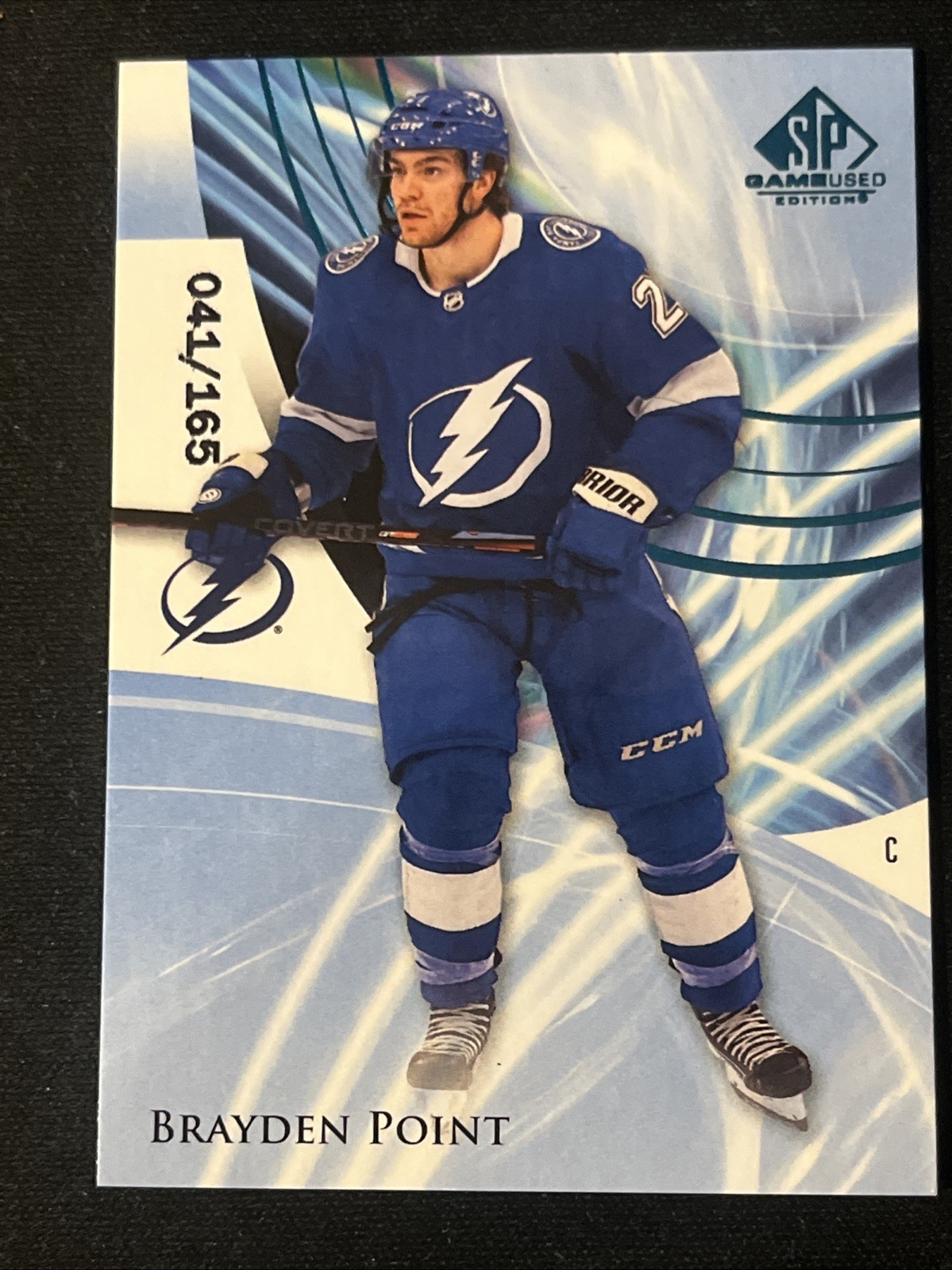 2020-21 Upper Deck Sp Game Used Edition - Brayden Point #55 Blue Burst /165