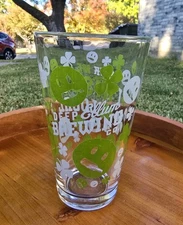 Deep Ellum Brewing Company Beer Glass Brew Lucky Four Leaf Clover
