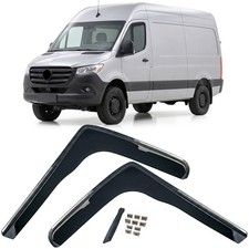 Windabweiser Regenabweiser 2-teilig Schwarz für Mercedes Sprinter 907 ab 2018 Windabweiser Regenabweiser 2-teilig Schwarz für Mercedes Sprinter 907 ab 2018