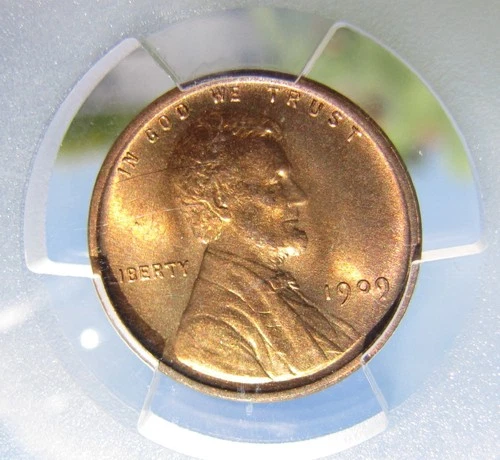 1909 VDB Small Cents Lincoln Wheat Penny, PCGS MS-66 RB, 1st Year Minted