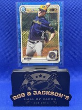 2020 Bowman Chrome Zack Brown 12/150 Blue Mega Refract. #BCP34 Milwaukee Brewers