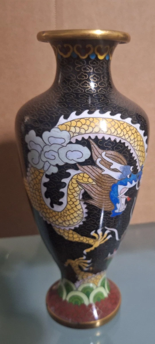 亚洲古董景泰蓝龙在中国古董花瓶| eBay