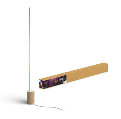 Philips Hue Gradient Signe Stehleuchte oak holz LED Smart 146cm 1800lm Stehlampe