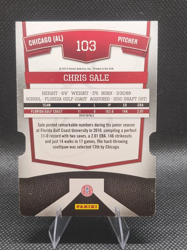 Donruss Elite 2010 edición extra Aspirations Chris Sale RC/200 Foto 2 de 2