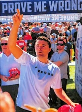 Charlie Kirk 🎤METAL trading card - Prove Me Wrong - RIP Memorial Custom Card