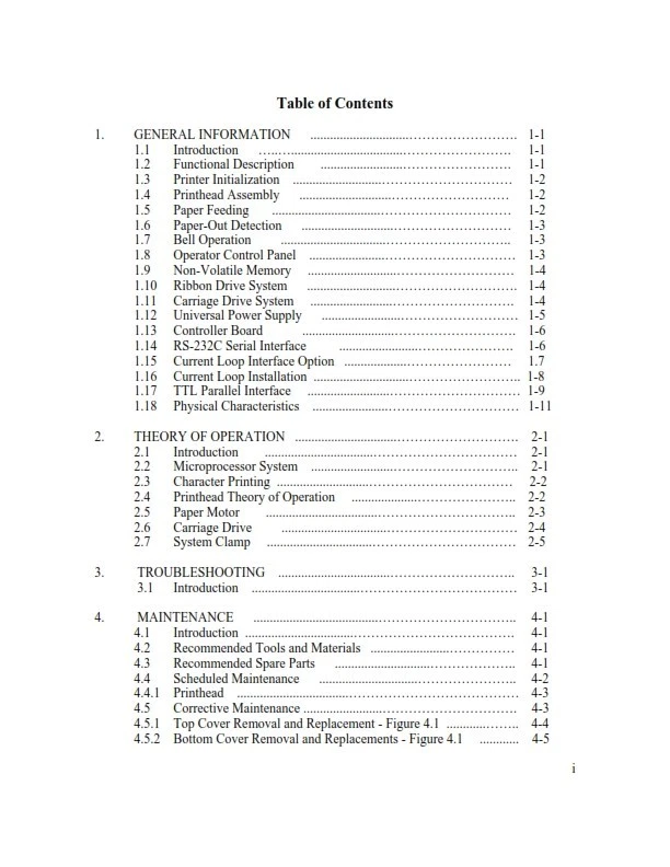 AMT DATASOUTH XL300 DOT MATRIX PRINTER MAINTENANCE REPAIR MANUAL PRINTED - Image 2 of 4