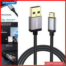 Micro USB Cable 6.6ft Nylon Braided 18W Fast Charging 480Mbps Data Sync