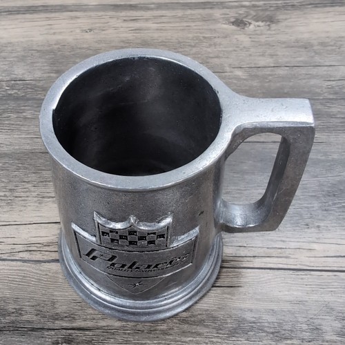 Vintage Cast Aluminum or Pewter Polaris Snowmobiles Tankard Mug With Handle - Picture 3 of 10