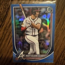 2025 Bowman Chrome Matt Olson True Blue Refractor /150  - Braves