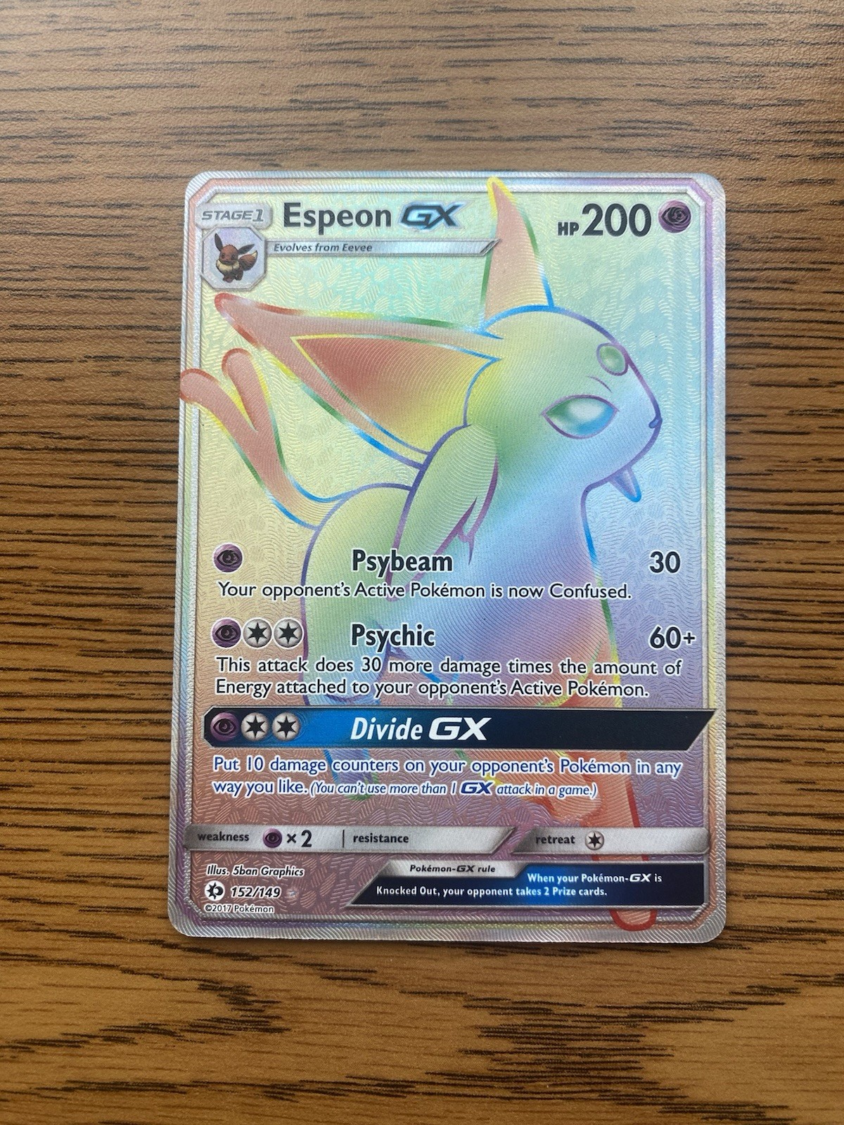 Espeon GX 152/149 Secret Rare Sun & Moon Base Mint/NM Condition 🌈 🔮
