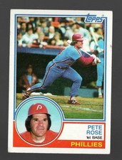 1983 Topps Baseball Pete Rose Philadelphia Phillies #100 Near Mint or Better