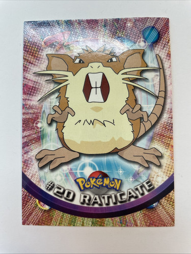 Raticate #20 - Pokémon 1999 Topps TV Animation Black Logo (VLP)