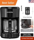 Modern 10-Cup Drip Coffee Maker with Smart Plug, Auto Pour & Easy Clean Design