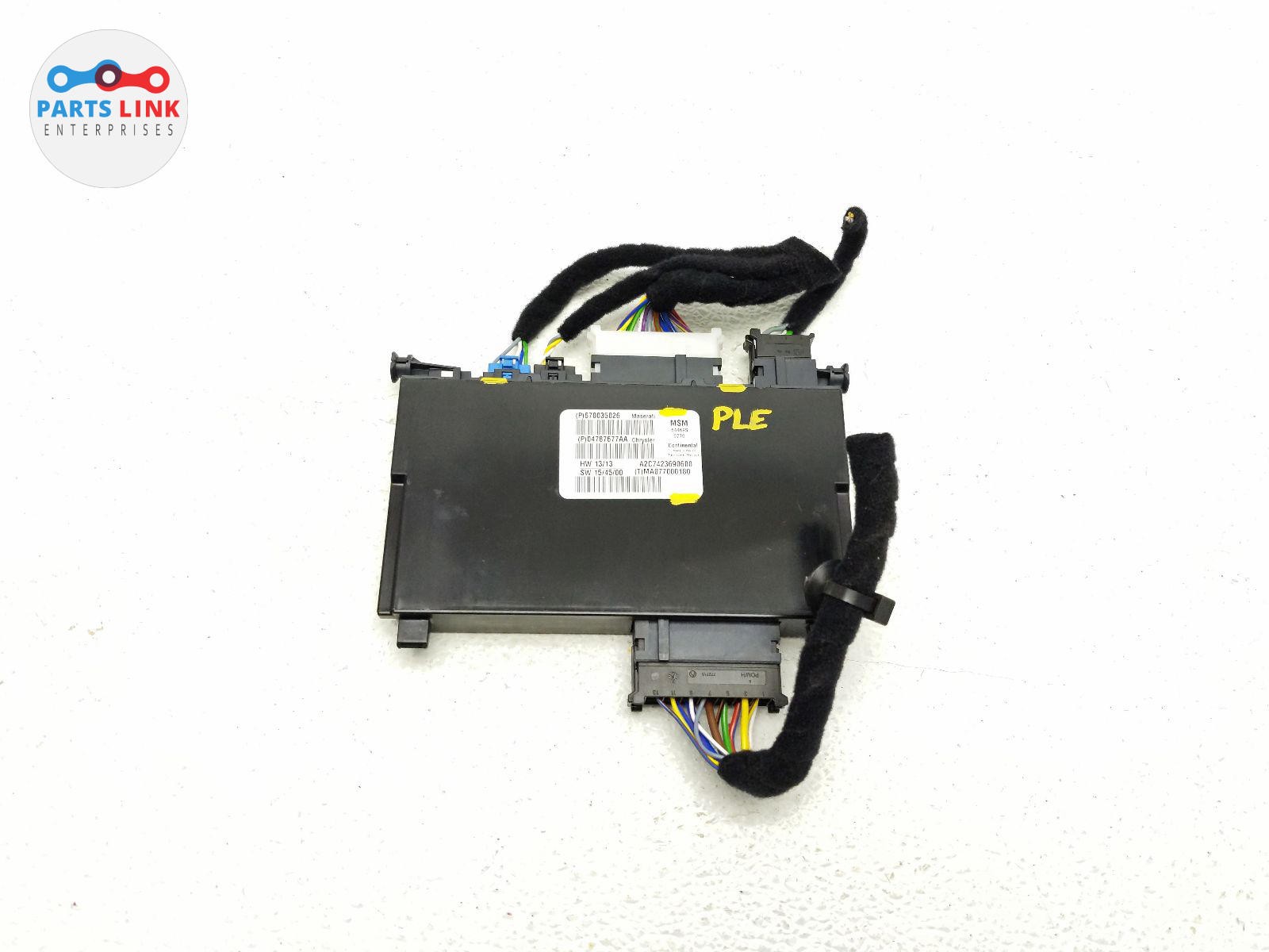 2017-20 MASERATI LEVANTE FRONT LEFT SEAT CONTROL MODULE 670035026 HARNESS M161