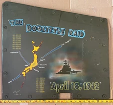 RARE! Painted Doolittle Raid Airplane Panel by Bruce P. Crandall Medal of Honor