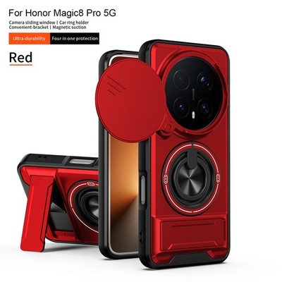 For Honor Magic8 Pro, Hybrid Armor Wireless Charge Slide Cover Camera Case 