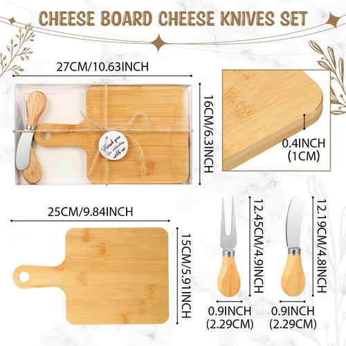 16 Set Wedding Bridal Shower Cheese Board Party Favors Wooden Mini Charcuteri... - Picture 2 of 6