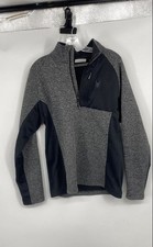 Spyder Mens Gray Long Sleeve 1/4 Zip Pullover Sweater Size Medium