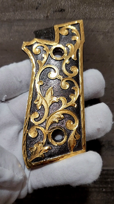 Taurus pt92 Black And Gold Plated Rameado cachas gun premium